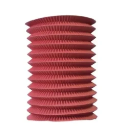 Lampion cylindrique rouge - 13 cm