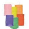 12 Lampions en Papier - 6 Coloris - 16 cm