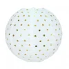 Lanterne Japonaise Blanche à Pois Or - 35 cm