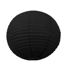 Lanterne Japonaise en Papier Noire - 35 cm