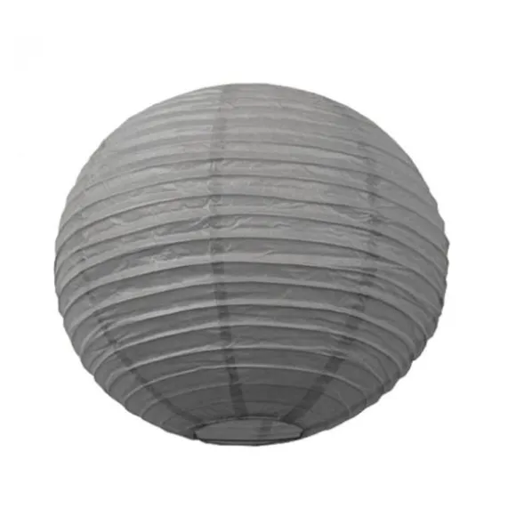 Lanterne Japonaise en Papier Grise - 35 cm