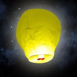 Lanterne volante "ballon" - Jaune