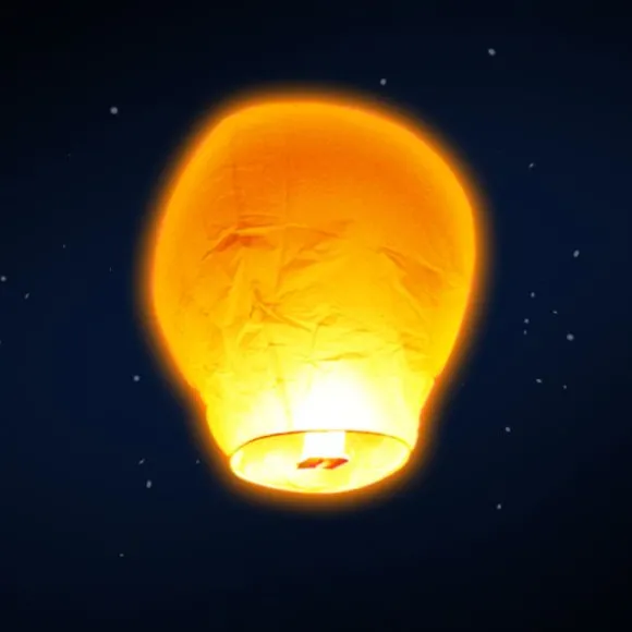 Lanterne volante "ballon" - Orange