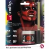 Latex liquide rouge en pot avec son pinceau applicateur