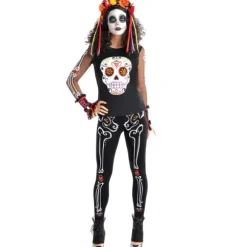 Leggings Day Of The Dead Femme - Taille Unique
