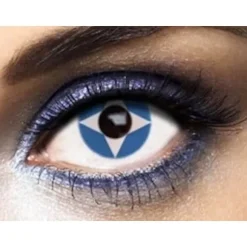 Lentilles " Ice Fire " - Bleu et étoile Blanche - (Sans Correction) - 1 an