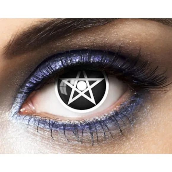 Lentilles " Pentagram " - Noir et Blanc (sans correction) - 1 an