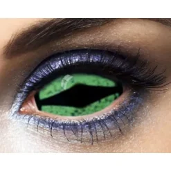Lentilles " Reptile Crocodile " - Sclera - Vertes (sans correction) - 1 an