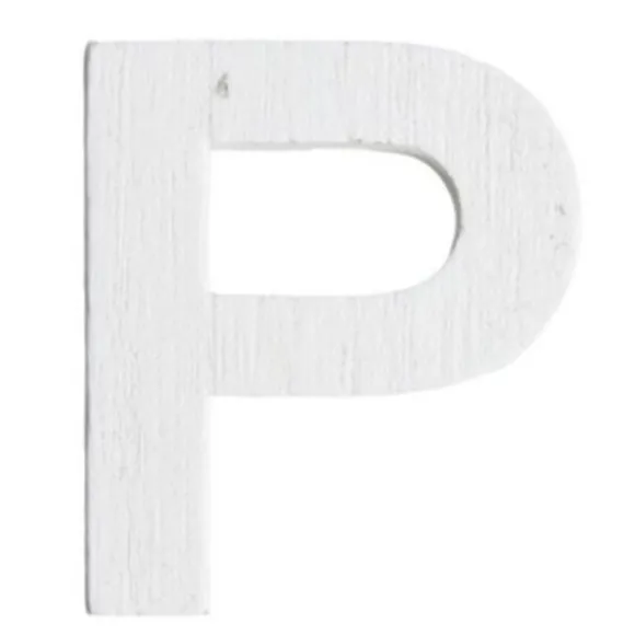 Lettre P en Bois Blanc - 5 cm