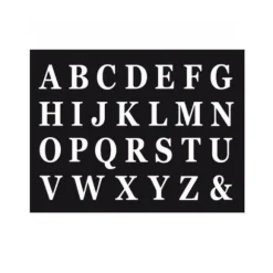 48 Lettres en carton avec adhésif - Couleur au choix