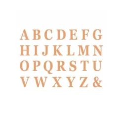 48 Lettres en carton avec adhésif - Couleur au choix