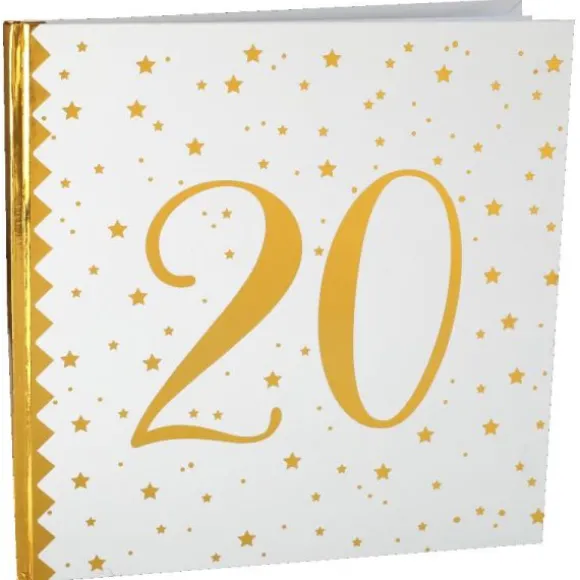 Livre d'Or Anniversaire - Blanc et Or - 20 ans