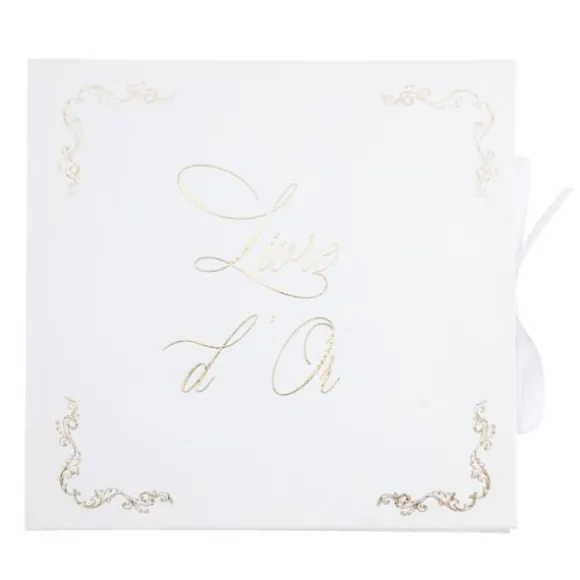 Livre d'or de 68 pages FSC® - 22 x 19 cm - Collection Vintage Doré