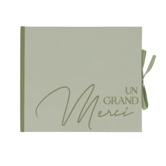 Livre d'or de 68 pages "Un Grand Merci" - 22 x 19 cm - Couleur au choix
