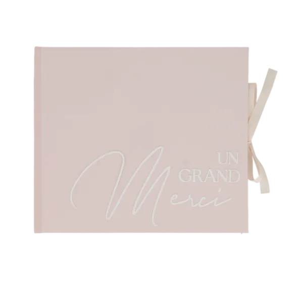 Livre d'or de 68 pages "Un Grand Merci" - 22 x 19 cm - Couleur au choix