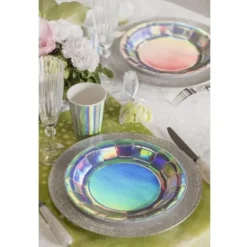 Lot de 10 assiettes Holographiques
