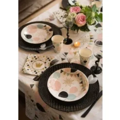 Lot de 10 Assiettes Paillettes