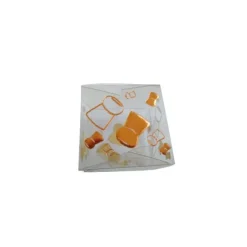 Lot de 10 boîtes transparentes avec motifs de bouchons - 4 x 4 x 4 cm