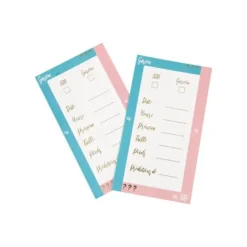 Lot de 6 cartes de prédictions - Gender Reveal