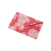 Lot de 4 Enveloppes en Lin - 12,5 x 8,5 cm - Corail