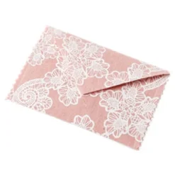 Lot de 4 Enveloppes en Lin - 12,5 x 8,5 cm - Vieux Rose