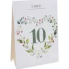 Lot de 10 marque-tables - Mariage Végétal