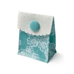 Lot de 4 Pochettes en Lin - 8 x 6 cm - Émeraude