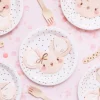Lot de 20 serviettes en forme de souris rose