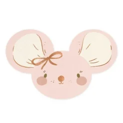 Lot de 20 serviettes en forme de souris rose