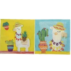 Lot de 20 Serviettes en Papier Lama