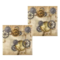 Lot de 12 Serviettes Steampunk