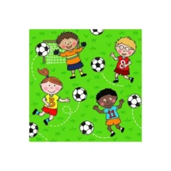 Lot de 20 serviettes - 33 x 33 cm - Football