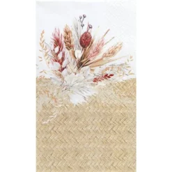 Lot de 20 serviettes - 11 x 20 cm - Romance Champêtre