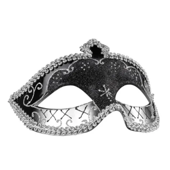 Loup à Paillettes Réveillon - Argent