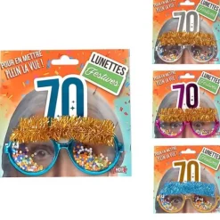 Lunettes à confettis pour anniversaire - Âge au choix