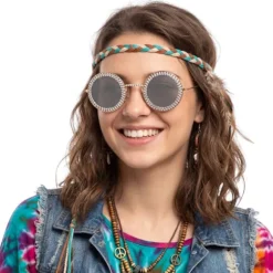 Lunettes d'Hippie à brillants