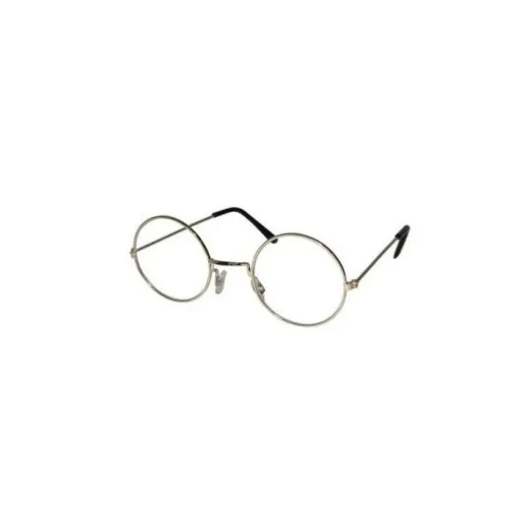 Lunettes en métal Rondes Dorées avec Verres