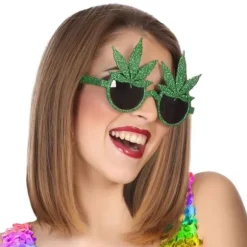 Lunettes Feuilles de Cannabis Brillantes