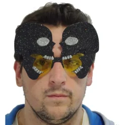 Lunettes Halloween Tête de Mort Paillettes