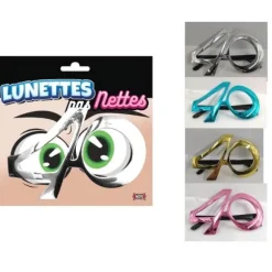 Lunettes métalliques - Anniversaire - 40 ans - Couleur au Choix
