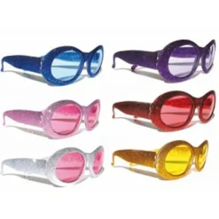 Lunettes Star 70's Paillettes - Couleur au Choix