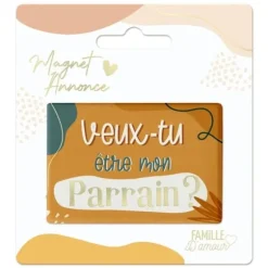 Magnet Annonce - Veux-tu être mon parrain ? - Collection Annonce de Grossesse