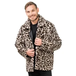 Manteau en fausse fourrure - Léopard - Taille au choix
