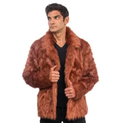 Manteau en fausse fourrure - Léopard - Taille au choix