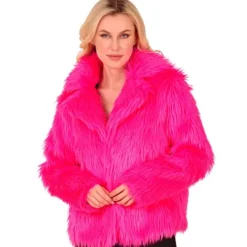 Manteau en fausse fourrure - Léopard - Taille au choix