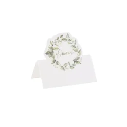 10 Marque-Places - Collection Botanique Vert et Or