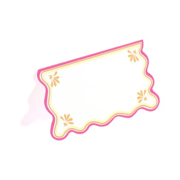 10 marque-places en papier - 8 x 4 cm - Collection Pink Lemonade
