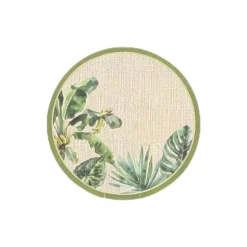 10 marque-verres en papier - Diamètre 7,5 cm - Collection Coco Palm