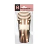 6 maxi gobelets en carton personnalisables Rose Gold - Cœurs - 50 cl