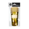 6 maxi gobelets en carton personnalisables Or - Feuilles - 50 cl
